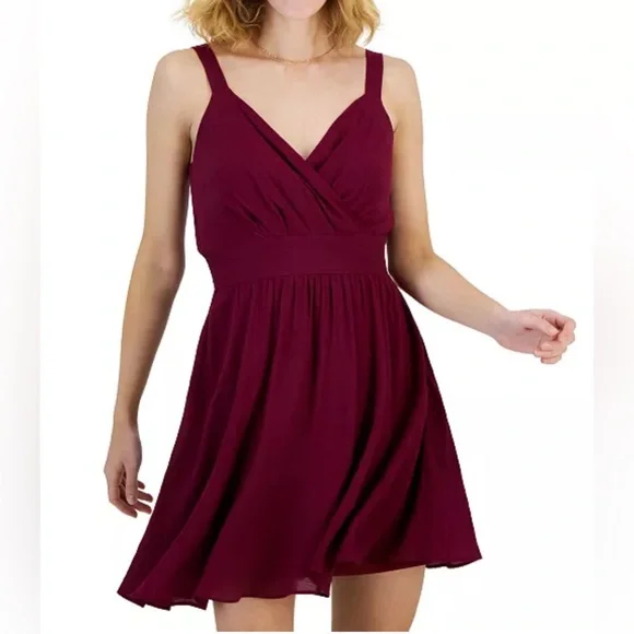 Inc Womens Party Above-Knee Fit & Flare Dress Red S